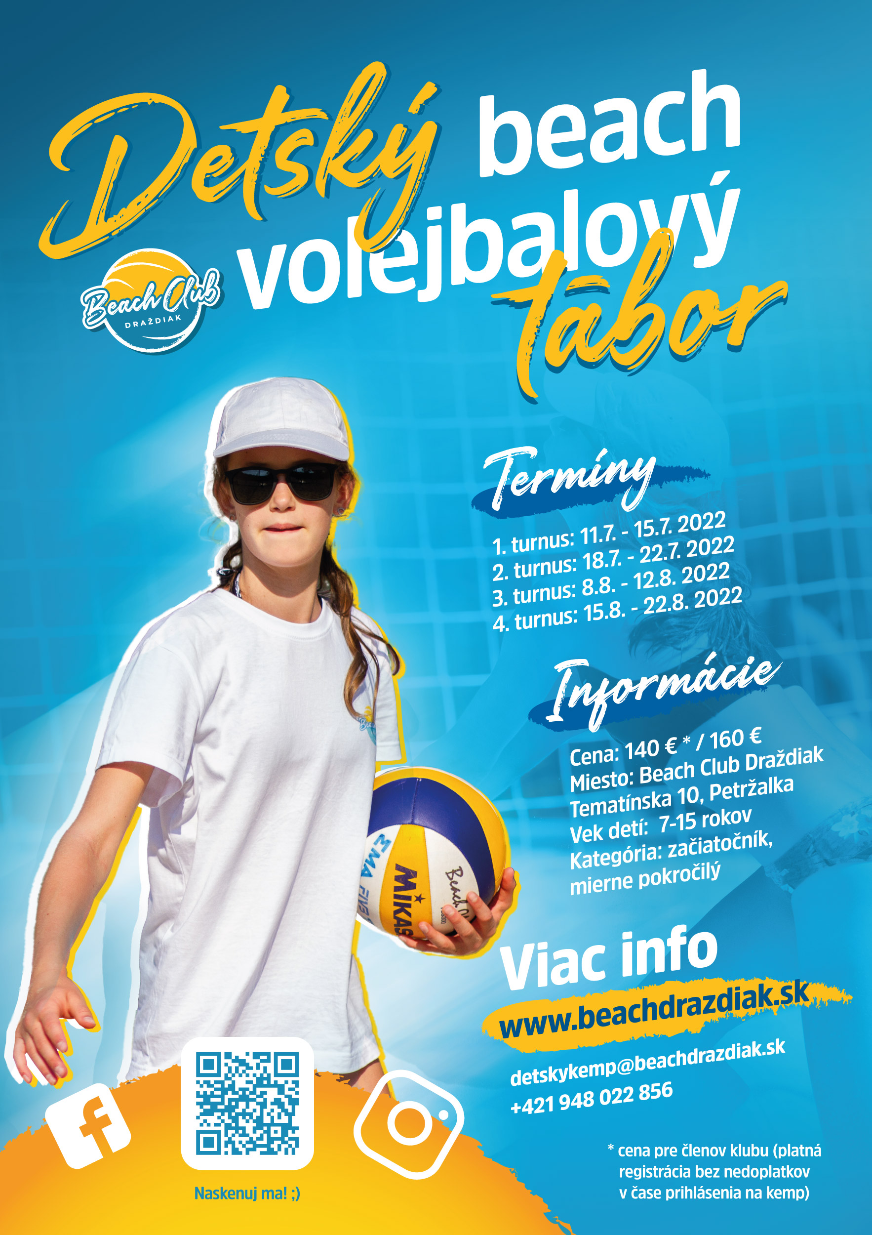 Detský beach volejbalový tábor 2022 - Beach Club Draždiak