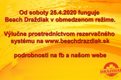 Areál  Beach Draždiak znovu otvorený